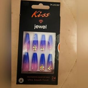 pink and purple ombre with jewels